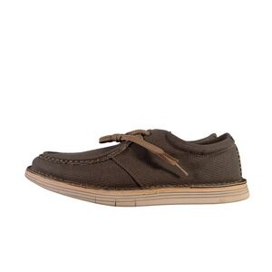 Clarks Men's Forge Run Moc-Toe Leather Cushioned Slip‎ On Shoes Olive Size 9